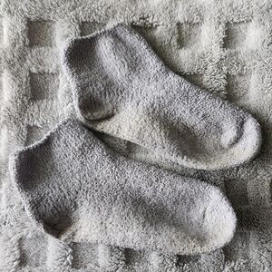 Used Cozy Gray Fuzzy Socks
